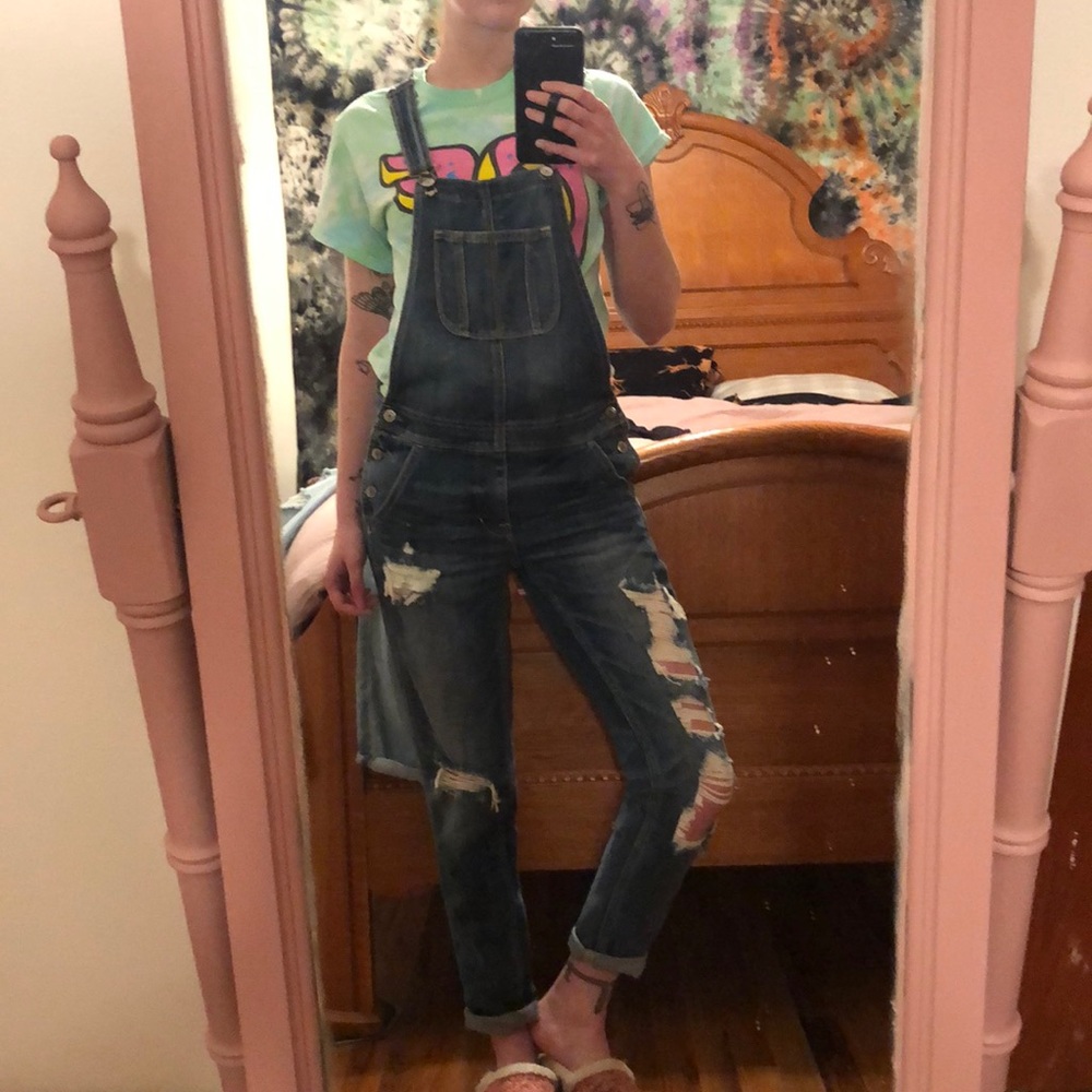 American Eagle Tom Girl Overalls